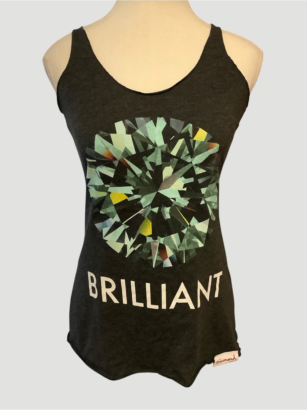 Diamond Supply Co Brilliant Graphic Dark Gray Tank Top XS